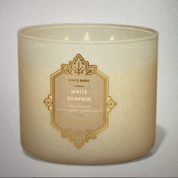 🎃”White Pumpkin” fragrance by BBW/WB collection, 3-wick, 14.5oz, NWTag on Base - Picture 5 of 5